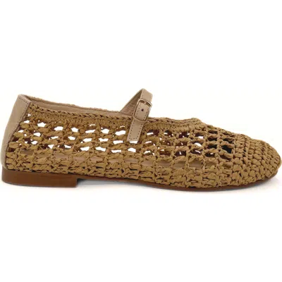 Amie Rafa Elaina Raffia Mary Janes In Sand