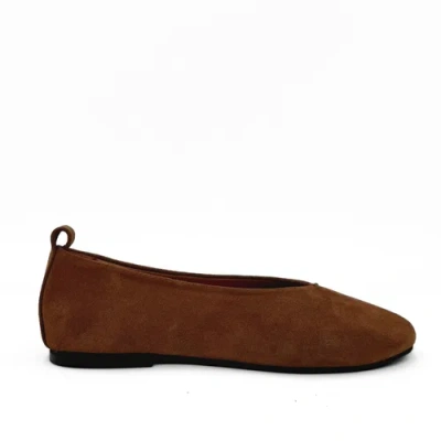 Amie Rafa Erika Suede Ballet Flats In Brown