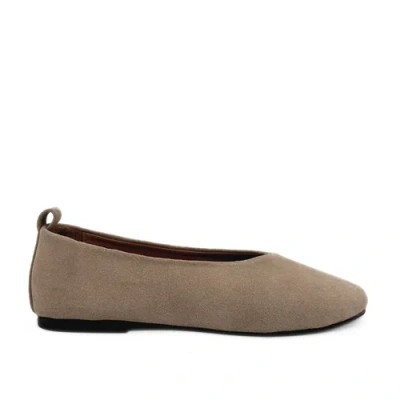 Amie Rafa Erika Suede Ballet Flats In Gray