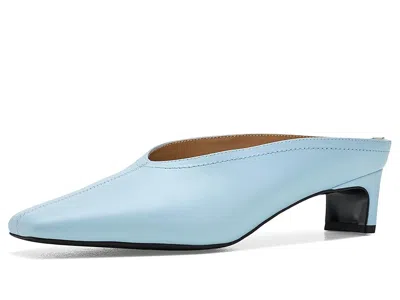 Amie Rafa Junie Leather Mules High Heels Light Blue: Eu 39 (us Women's 8) M