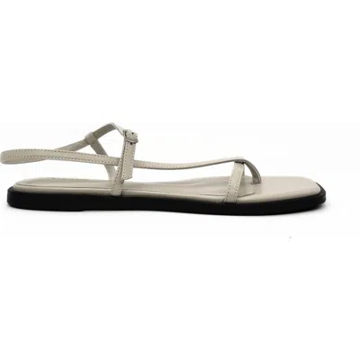 Amie Rafa Maxy Asymmetric T-strap Sandal In Brown