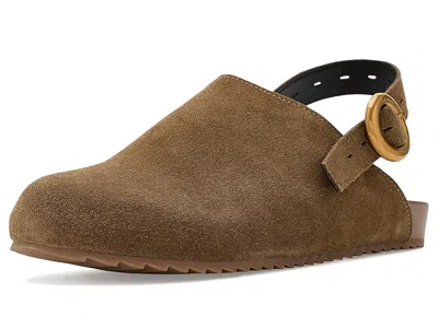 Amie Rafa Toni Suede Clogs Women's Flat Shoes Taupe: Eu 38 (us Women's 7) M In Brown