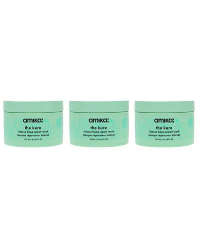 Amika 25.2oz The Kure Intense Repair Mask 3 Pack In Green