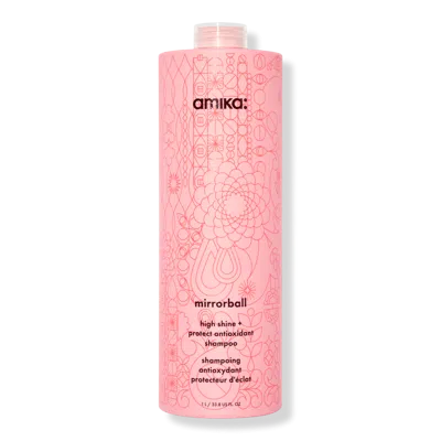 Amika Mirrorball High Shine + Protect Shampoo - 33.8 oz In Pink