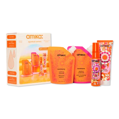 Amika Signature Saviors Essential Trial Set In Transparent