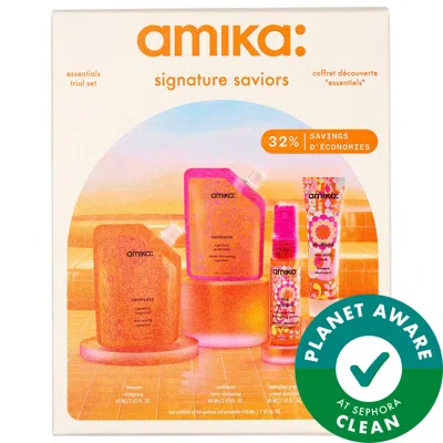 Amika Signature Saviors Essentials Hair Trial Set In White