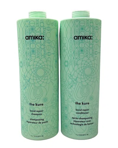 Amika Unisex 33.8oz The Kure Bond Repair Shampoo & Conditioner Duo In White