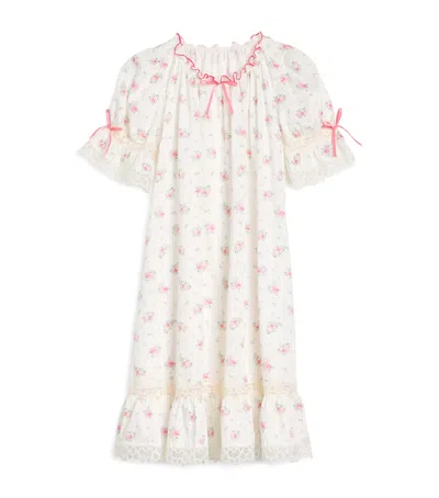 Amiki Kids' Cotton Satin Heidi Nightdress In Pink
