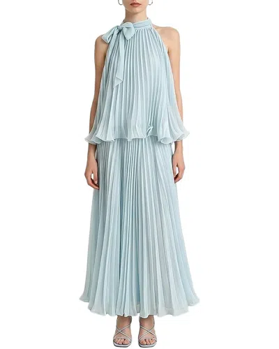 Amina Glam 2pc Blouse & Skirt Set In Blue