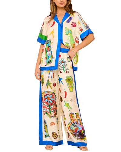 Amina Glam 2pc Shirt & Pant Set In Multi