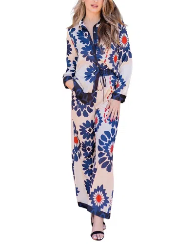 Amina Glam 2pc Shirt & Pant Set In Multi