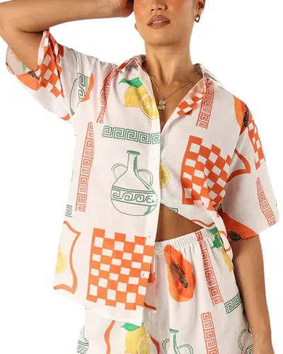 Amina Glam 2pc Shirt & Short Set In Multi