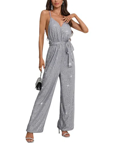 Amina Glam Jumpsuit In Gray