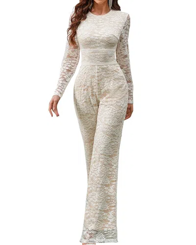 Amina Glam Jumpsuit In White