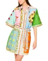 Amina Glam Linen-blend Dress In Multi