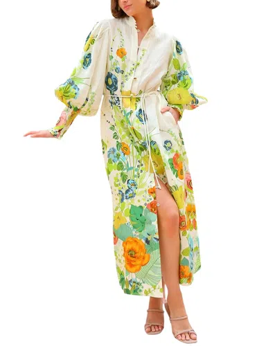 Amina Glam Linen-blend Dress In Multi