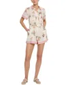 Amina Glam Linen-blend Jumpsuit In White