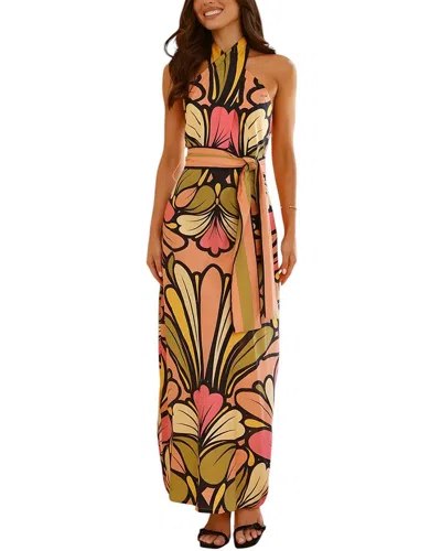 Amina Glam Maxi Dress In Multi