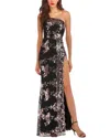 Amina Glam Maxi Dress In Black