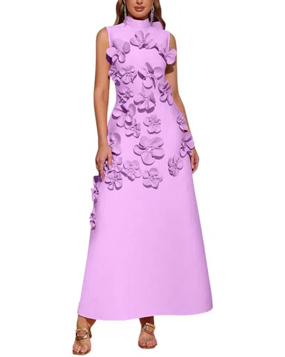 Amina Glam Maxi Dress In Purple