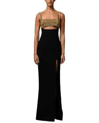 Amina Glam Maxi Dress In Black