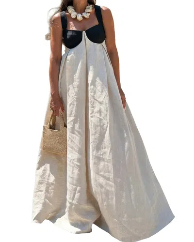 Amina Glam Maxi Dress In Neutral