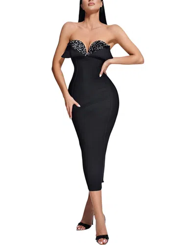 Amina Glam Maxi Dress In Black