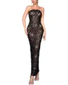 Amina Glam Maxi Dress In Black