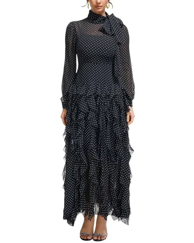 Amina Glam Maxi Dress In Black