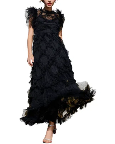 Amina Glam Maxi Dress In Black