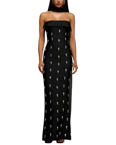 Amina Glam Maxi Dress In Black