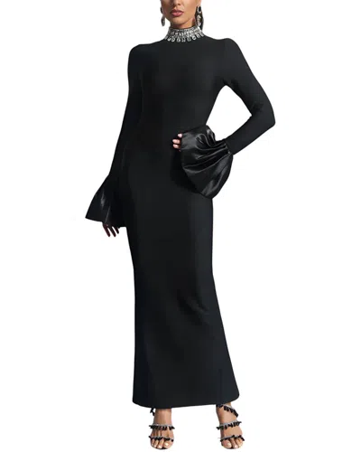 Amina Glam Maxi Dress In Black