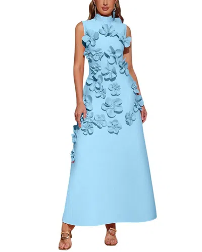 Amina Glam Maxi Dress In Blue