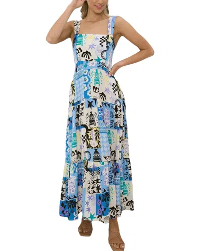 Amina Glam Maxi Dress In Blue