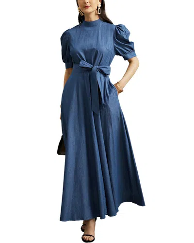 Amina Glam Maxi Dress In Blue