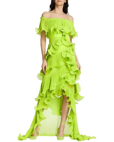 Amina Glam Maxi Dress In Green