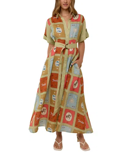 Amina Glam Maxi Dress In Green