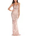 Amina Glam Maxi Dress In Multi