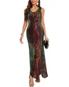 Amina Glam Maxi Dress In Multi
