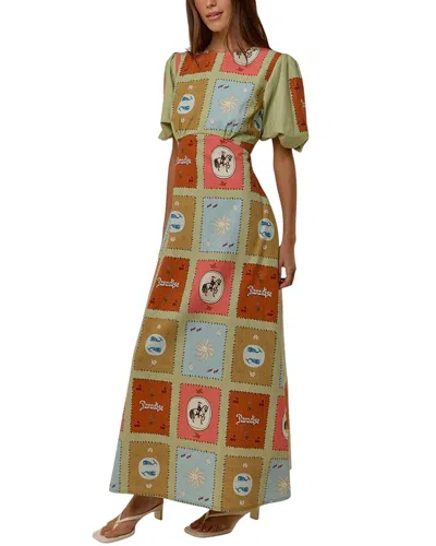 Amina Glam Maxi Dress In Multi