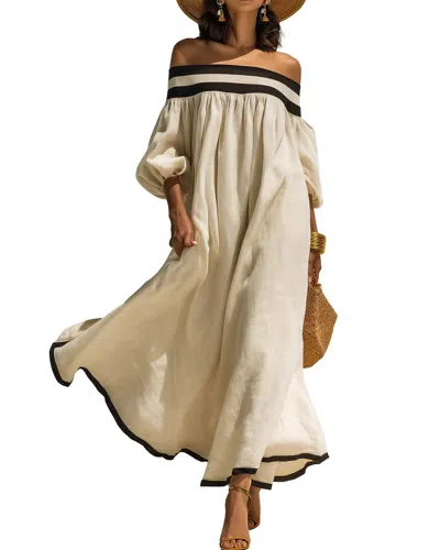 Amina Glam Maxi Dress In Neutral