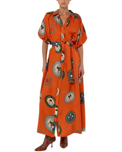 Amina Glam Maxi Dress In Orange