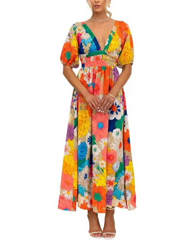 Amina Glam Maxi Dress In Orange