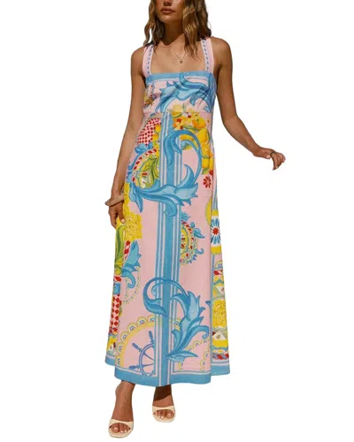Amina Glam Maxi Dress In Multi