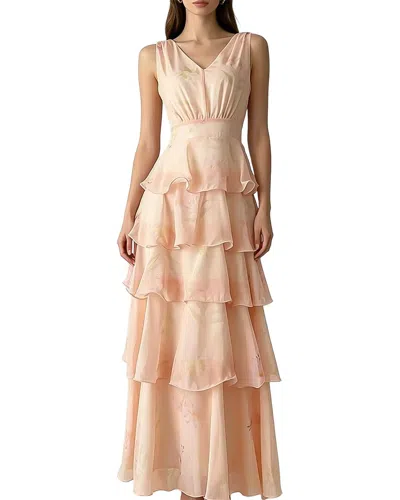 Amina Glam Maxi Dress In Pink