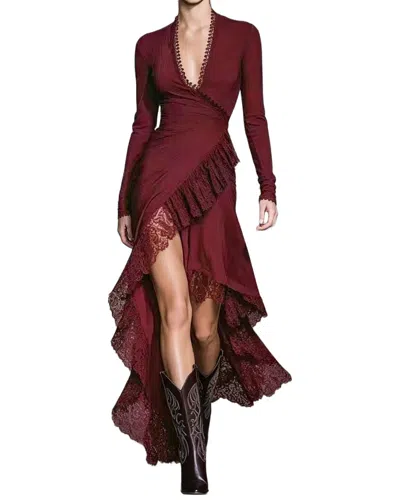 Amina Glam Maxi Dress In Red