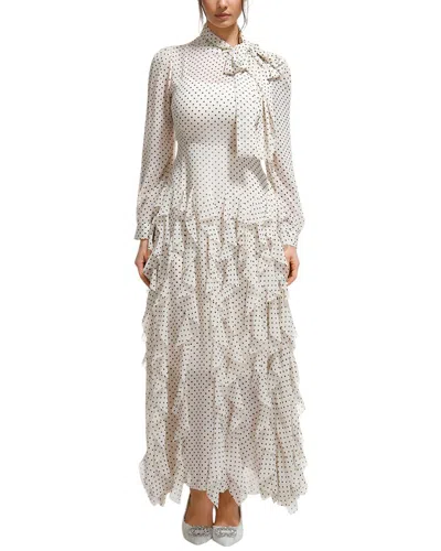 Amina Glam Midi Dress In Neutral