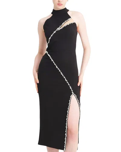 Amina Glam Midi Dress In Black