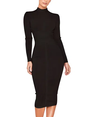 Amina Glam Midi Dress In Black