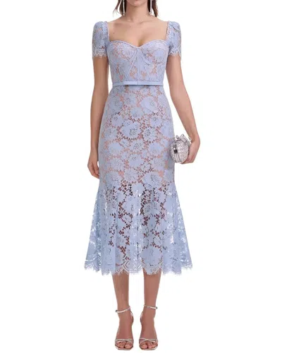 Amina Glam Midi Dress In Blue